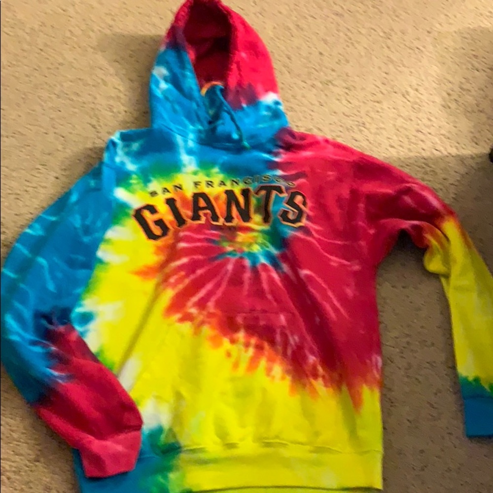 SF GIANTS TYE DYE HOODIE LIKE NEW